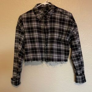 F21 || cropped flannel